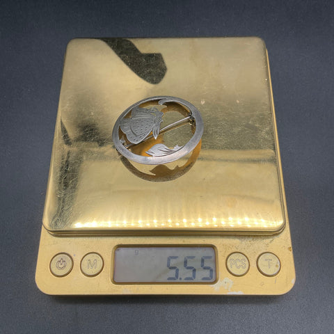 Vintage Theodor Klotz TEKA 835 Silver Angelfish Brooch Pin Handarbeit