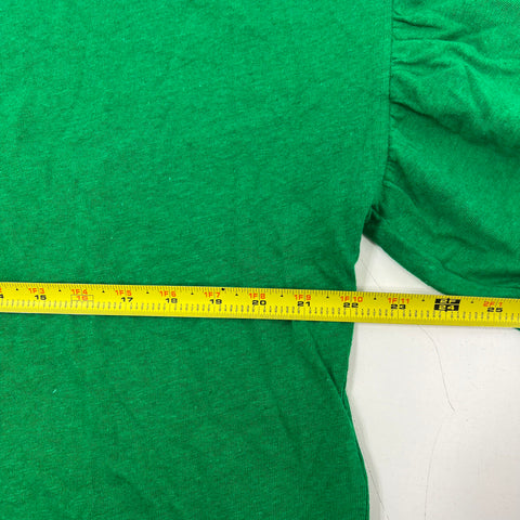 LK Bennett NWT TJ Gwyneth Green Ruffle Sleeve Linen Blend Top Womens L