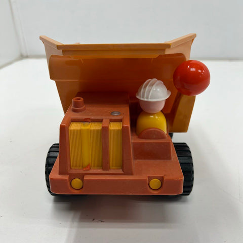 Vintage 70s Fisher-Price 302 Husky Helper Dump Truck Toy Little People Figure