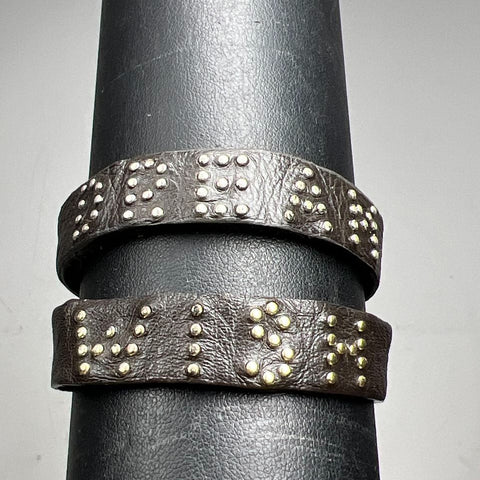 Fossil Dream & Wish Leather Studded Star Charm Bracelets