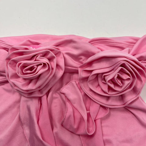 NWT Peppermayo Pink Cecilia Rose Applique Long Sleeve Mini Dress Women's US 4