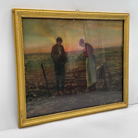 Jean-Francois Millet The Angelus Vintage Framed Print 18x22 Barbizon Style Art