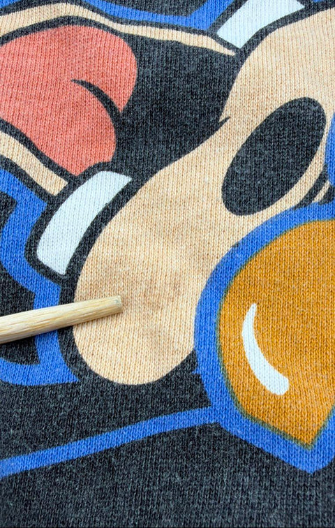 Disney Kids Mickey and Friends Black All Over Print Short Sleeve Sweatshirt 12M