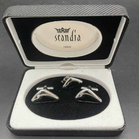 Pierre Cardin Swank Vintage Men's Jewelry Lot Onyx Tigereye Cufflinks Tie Clips