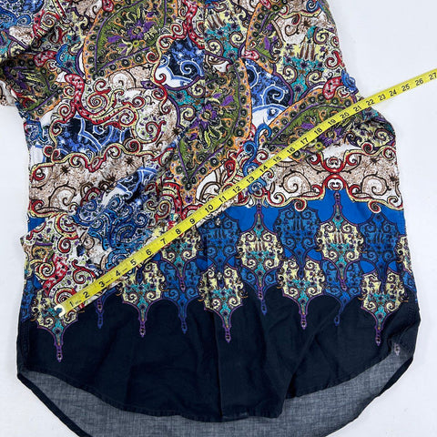 Robert Graham Men's Classic Fit Multicolor Paisley Cotton Button Up Shirt Sz L