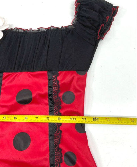 Y2K Leg Avenue Women's Daisy Bug Ladybug Costume Dress Red Black Size S/M