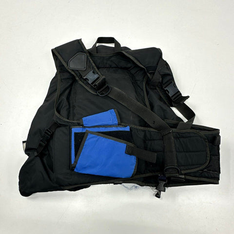 Strata Scuba BCD Buoyancy Control Device Vest Size Large Black Blue