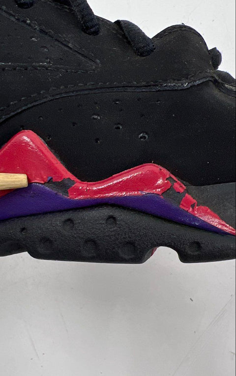 Nike Air Jordan 7 Retro GS Raptors Black True Red Purple Kids Shoes Size 6Y