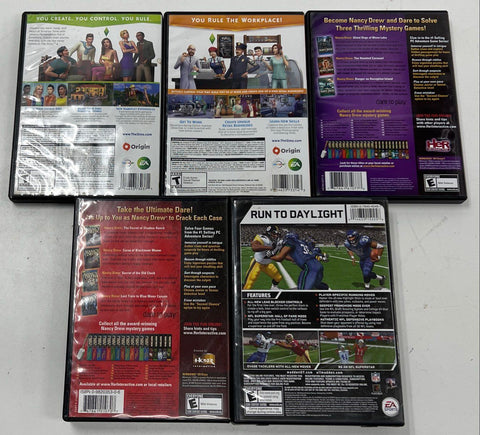 The Sims 4 Get To Work Madden 07 Nancy Drew 5 PC Game Lot Windows Mac