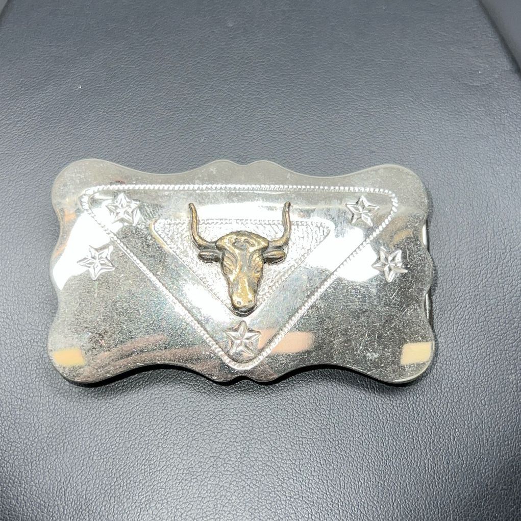 Chambers Belt Co Bull Head Belt Buckle