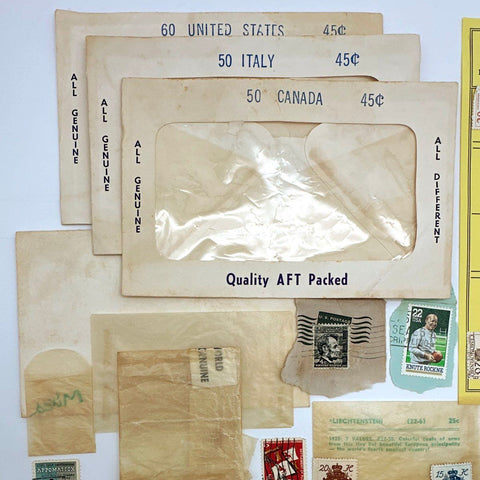 Worldwide Postage Stamp Lot Vintage USA Canada Europe Mystic Stamp Co 200 Pcs
