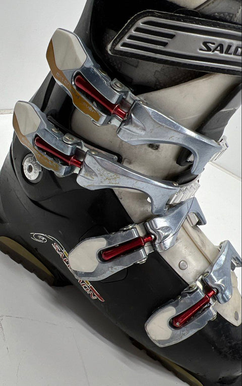 Salomon Performa 7 Ski Boots Womens Size 7.5 25.0 4-Buckle With Carry Bag