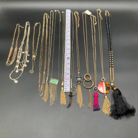 Talbots & Modern Statement Tassel Pendant Necklace Jewelry Lot of 12