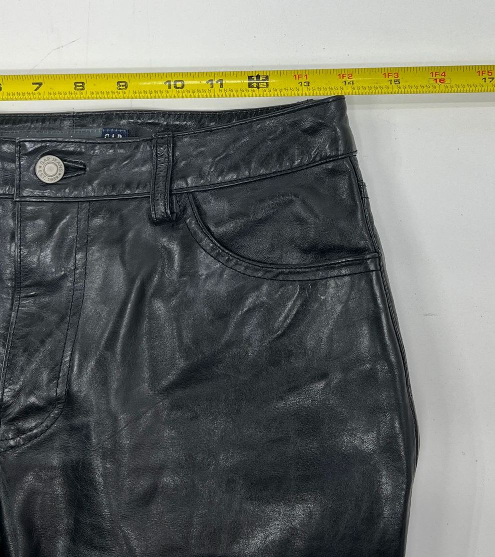 VTG Y2K Women's GAP Black Genuine Leather Bootcut Pants ca. Fall 2000 - Size 4
