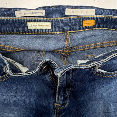 Pilcro Women's Jeans Lot of 2 Blue Denim Flare & Skinny Size 27