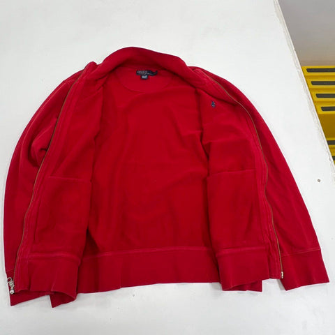 Polo Ralph Lauren Men's Full Zip Mock Neck Jacket Red Embroidered Pony XXL