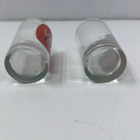 Vintage Pin Up Novelty Drinking Glasses Set 3 Naked Lady Tumbler 5 Inch Clear