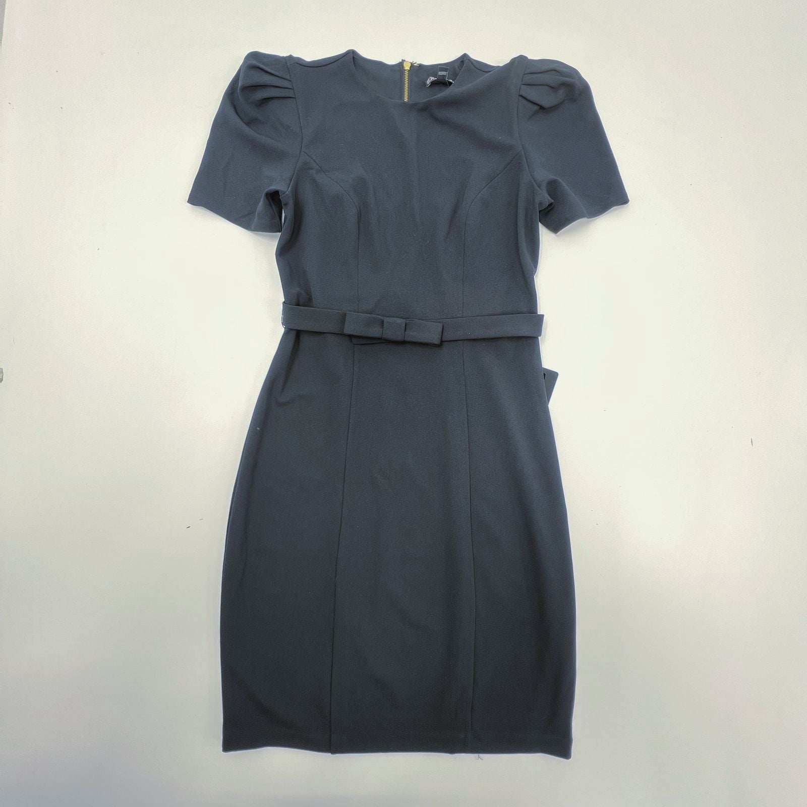 NWT Express Black A-Line Cocktail Belted Dress Women's XS LBD $79