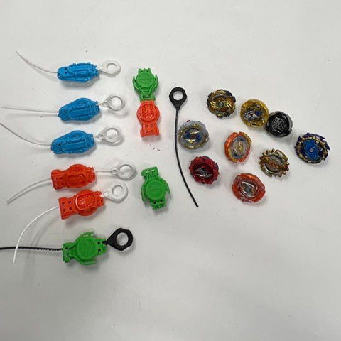 Beyblade Burst Spinning Tops & Launchers Lot 9 Tops Mixed Battle Game Toys