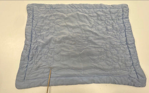 Pottery Barn Kids Pink Quilted Floral Bedspread Blue Pillow Sham Set Vintage
