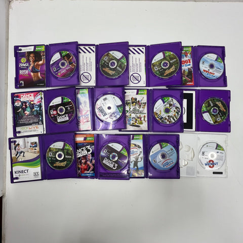 Dance Central Kinect Sports Zumba Xbox 360 Kinect Game Lot 13 Games Microsoft