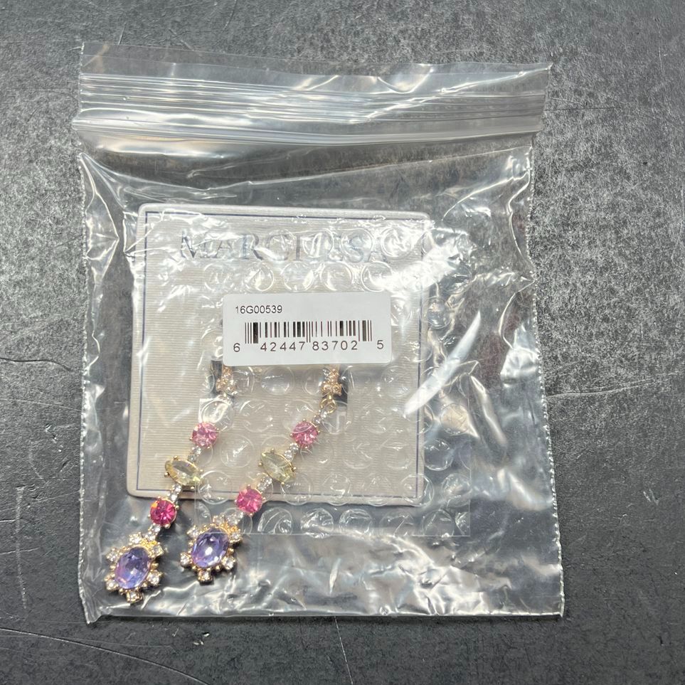 Marchesa Rhinestone Dangle Earrings NWT
