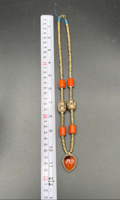 Chunky Bohemian Brutalist Necklace Cuff Ring Jewelry Lot of 5 Pieces