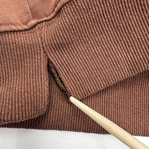 Aelfic Eden Brown Skeleton Heart Graphic Embroidered Pullover Hoodie Size S