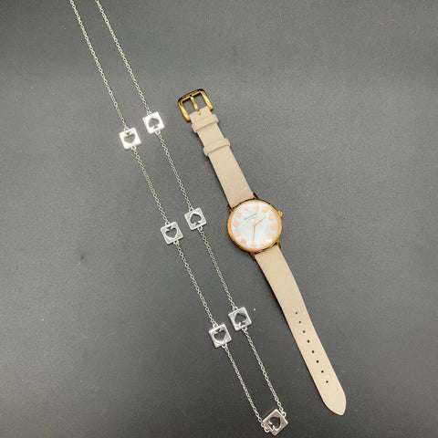Kate Spade New York Watch and Spade Station Necklace Jewelry Lot of 2
