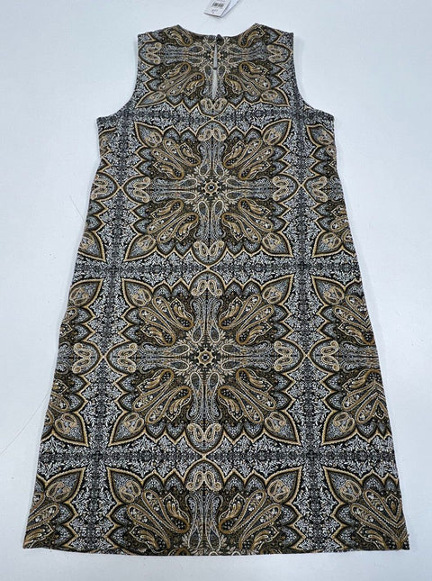 J. Jill NWT Paisley Medallion Print Sleeveless Shift Dress Stretch Knit Sz XSP