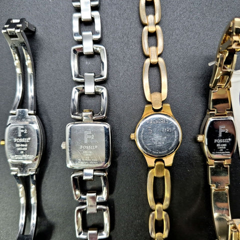 Fossil Women's Wristwatch Lot of 4 ES-1781 ES-9646 ES-1285 ES-9878