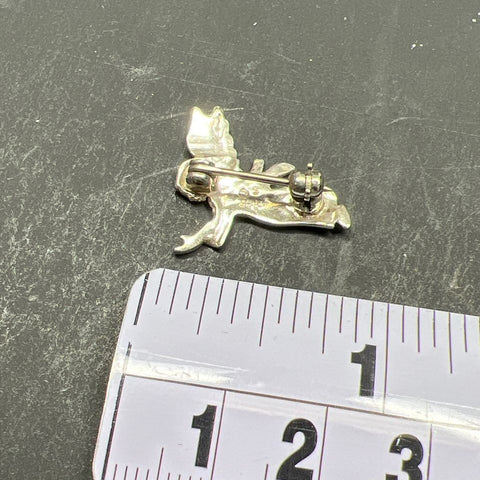 Small 925 Sterling Silver Angel Pin 2.12g