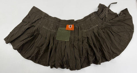 Damn Near Kilt 'Em DNKE Men's Utility Kilt Brown Cotton Cargo Pockets Size M