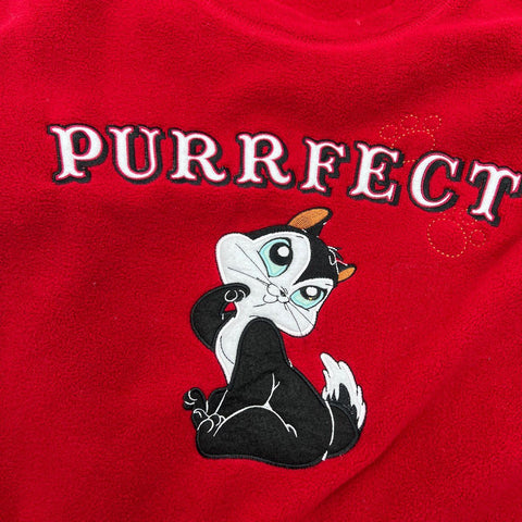 Looney Tunes Kids Sweatshirts Lot of 2 Tweety Bird Purrfect Red Pink Sz M XL