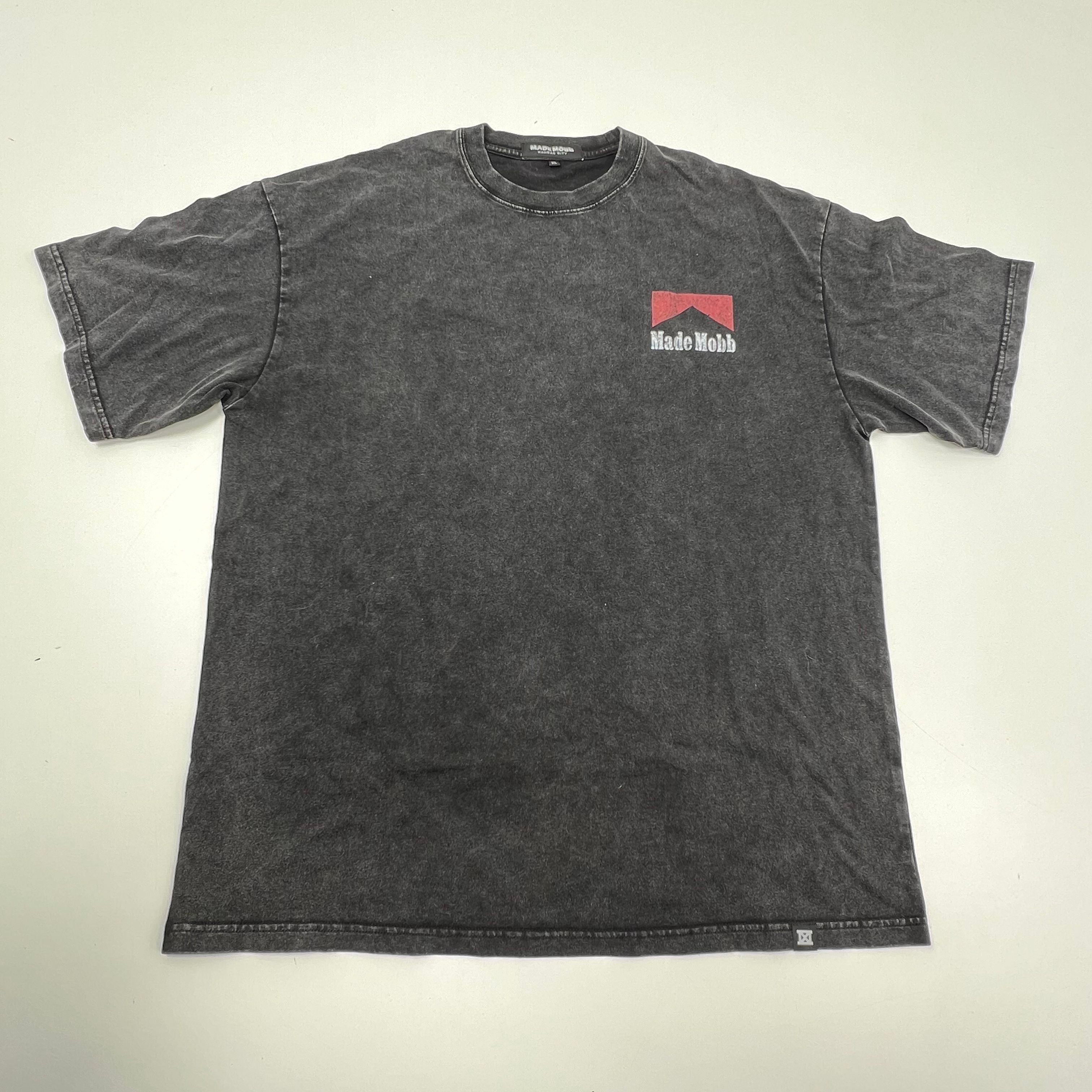 Made Mobb Midwest Bull Riding Graphic T-Shirt Acid Wash Kansas City Sz XL