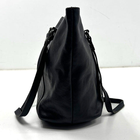 Patricia Nash Black Leather Studded Large Tote Shoulder Bag Purse