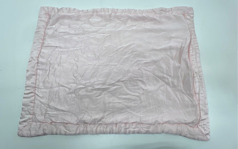 Pottery Barn Kids Girls Pink Floral Quilted Silk Blend Bedspread Sham Set