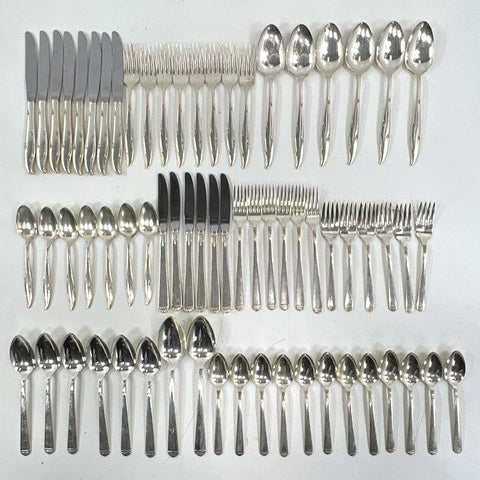 Community Morning Star & Rogers Remembrance Silver Plate 74pc Lot