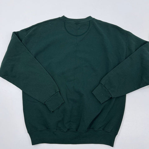Vintage 90s Notre Dame Fighting Irish Leprechaun Crewneck Sweatshirt Green XL