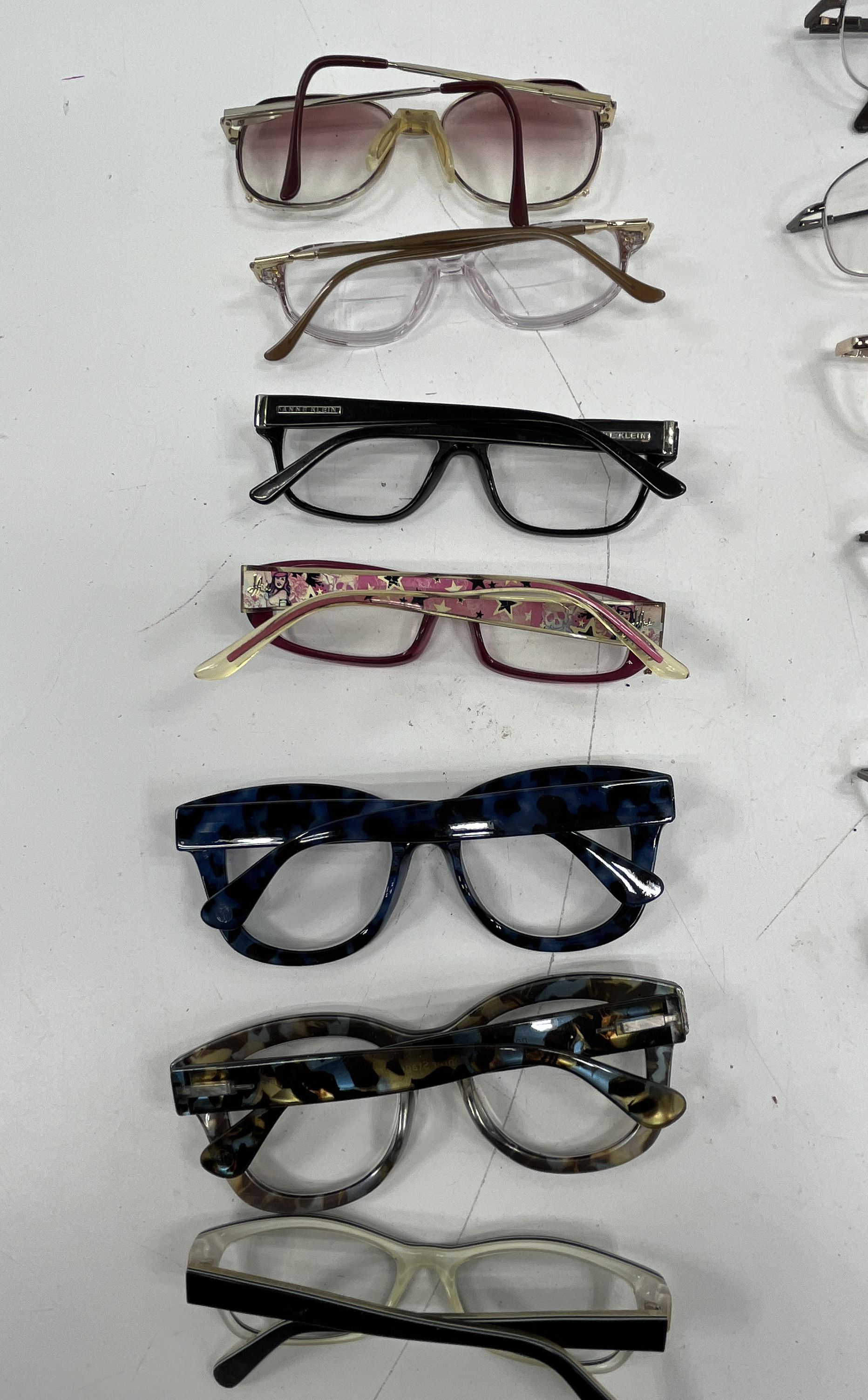 Lot of 13 Mixed Eyeglass Frames Glasses Reading Aviator Cat Eye Parts Crafts