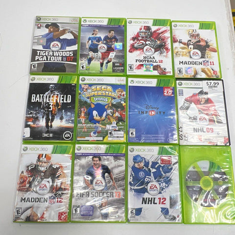 NCAA Football 12 Battlefield Fight Night Champion Xbox 360 12 Game Lot