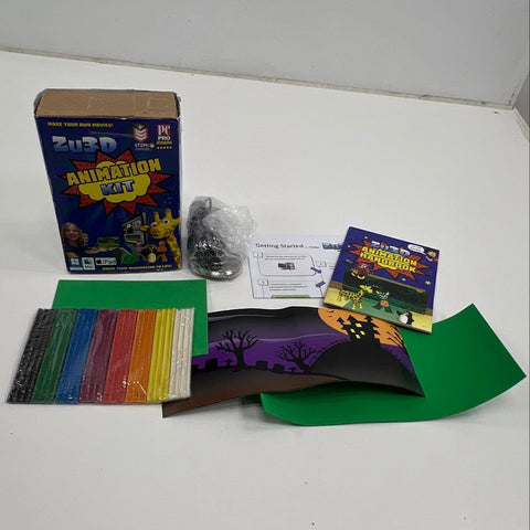 Zu3D Stop Motion Animation Kit HD Webcam Green Screen PC Mac iPad New Open Box