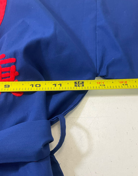Vintage Plum Blossoms Blue & Red Chinese Souvenir Asian Robe Kid's Size 4 NWT