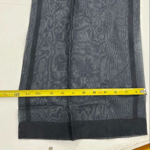 Anthropologie Women's NWT Black Sheer Silk Wide Leg Belted Jumpsuit Size 2