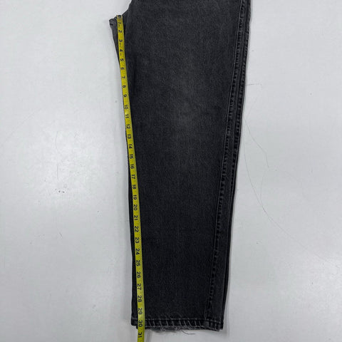 Vintage 90s Levi's 545 Loose Fit Made in USA Jeans Black Orange Tab Sz 42x32