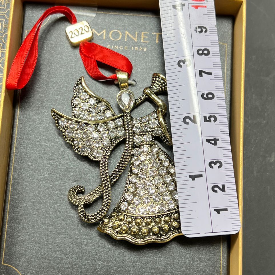 Monet 2020 Rhinestone Angel Ornament NIB