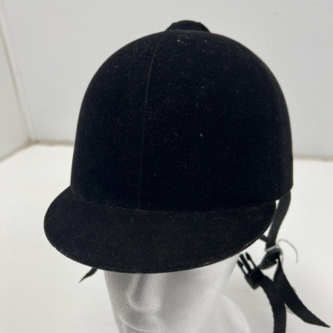 Vintage 90s Lexington Jordan Equestrian Riding Helmet Cap Black Velvet Sz 6 7/8