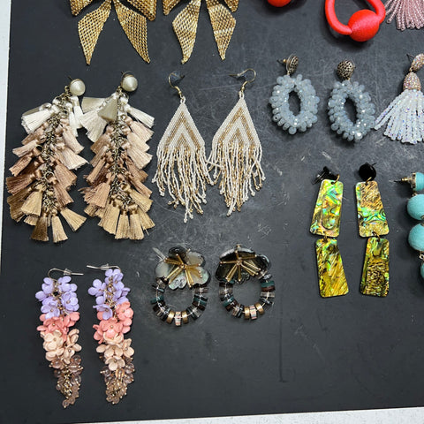 Lot of Baublebar & Others Statement Dangling Earrings