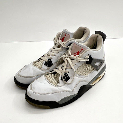 Nike Air Jordan 4 Retro White Cement Men's Basketball Sneakers Size 12