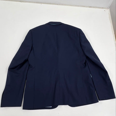 Moods of Norway Men's Navy Blue Slim Fit Two Button Blazer Sport Coat Sz 52